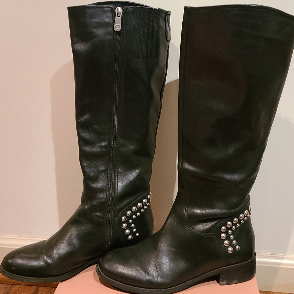 Guess Studded Riding boots Size 6